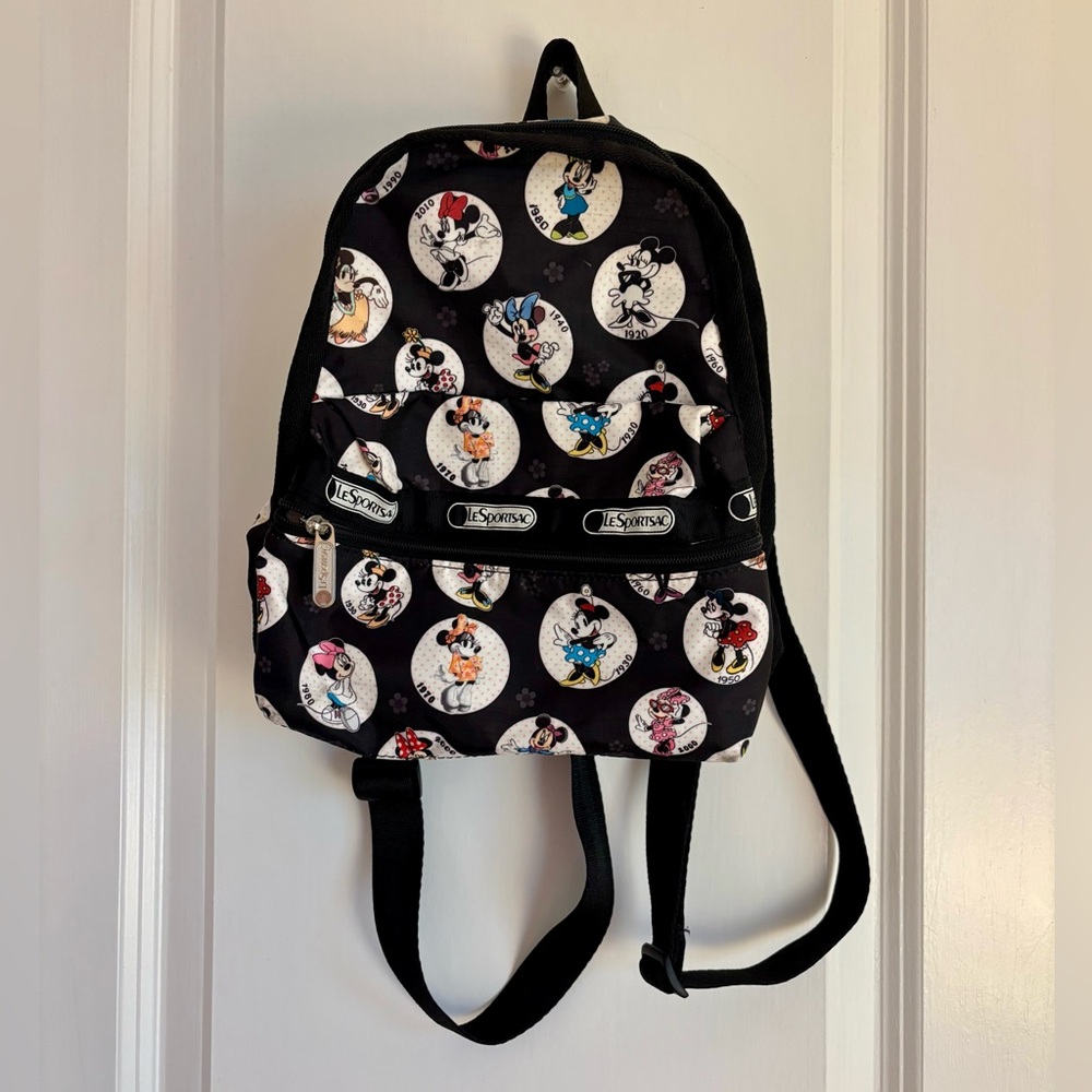 LeSportsac Disney Limited Minnie Print Celebration Backpack - Picture 7 of 7